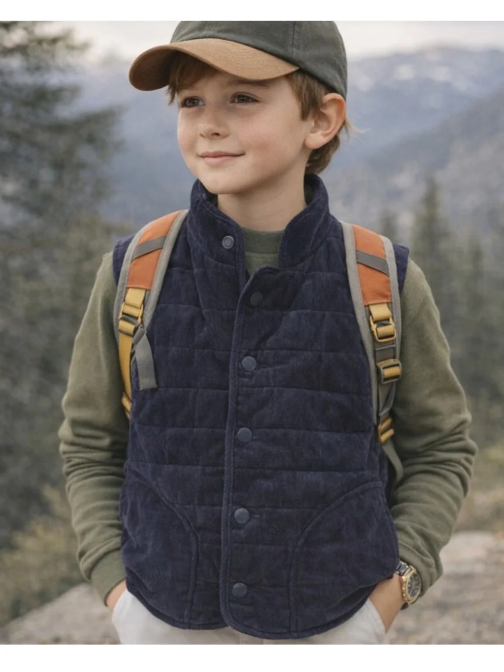 Janie and Jack Corduroy Puffer Vest